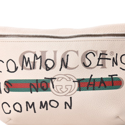 Gucci Grained Calfskin Coco Capitan Logo Belt Bag White 11 of 11