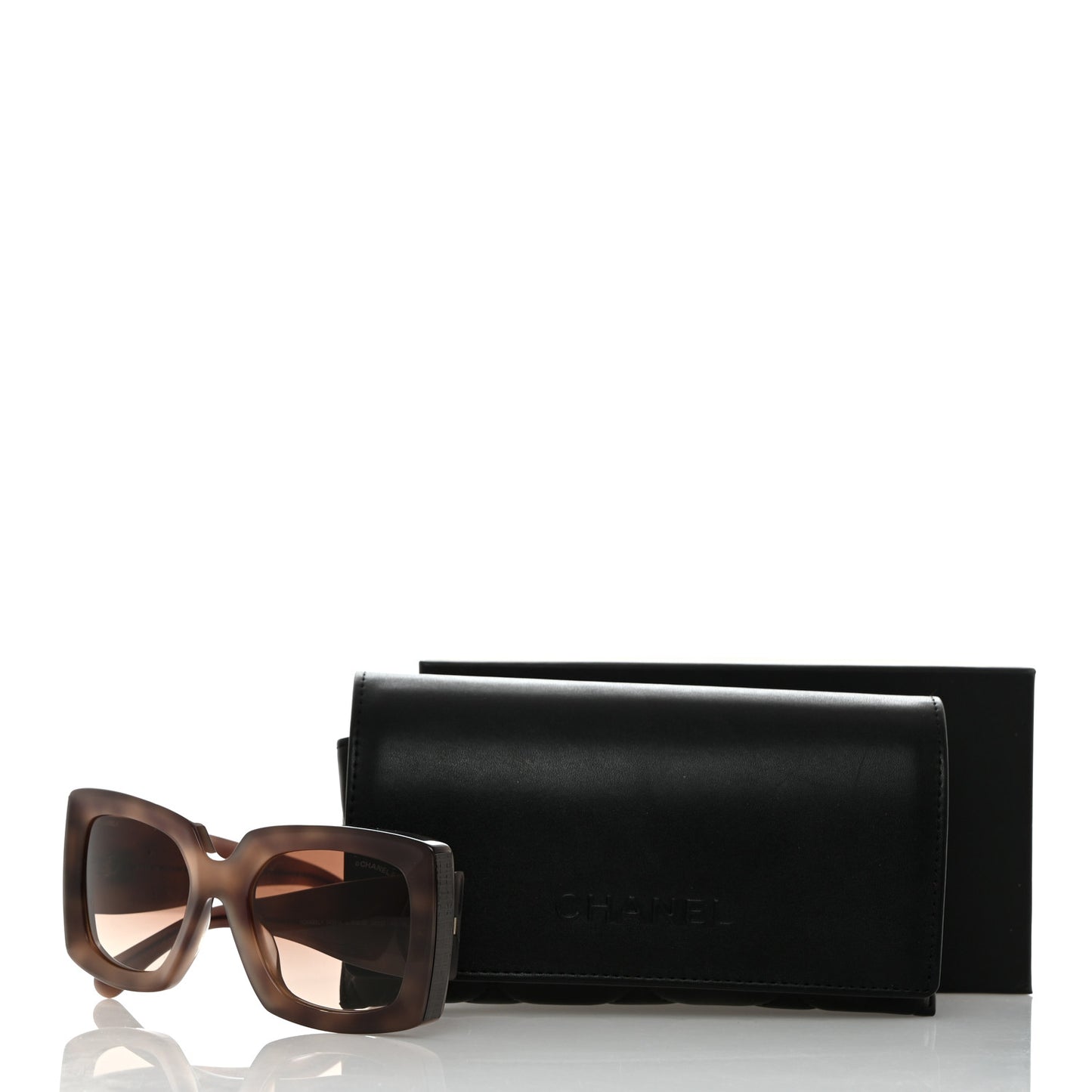 Acetate Rectangle Sunglasses 5435-A Brown