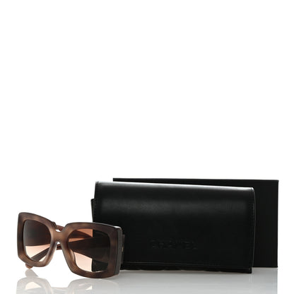 Chanel Acetate Rectangle Sunglasses 5435-A Brown 8 of 8