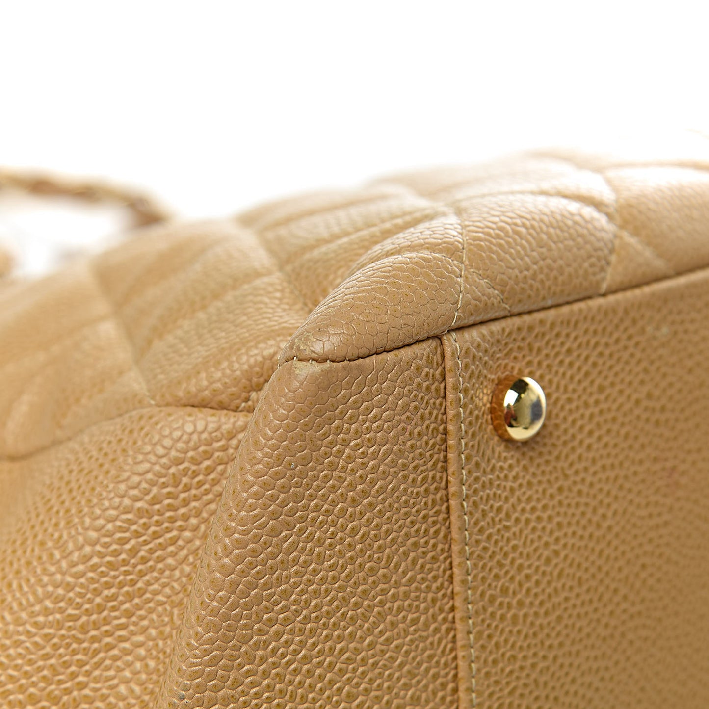 Caviar Quilted Grand Timeless Tote GTT Beige
