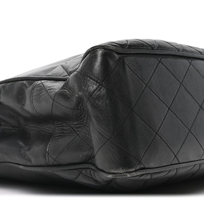 Chanel Lambskin Quilted CC Shopping Tote Black 10 of 11