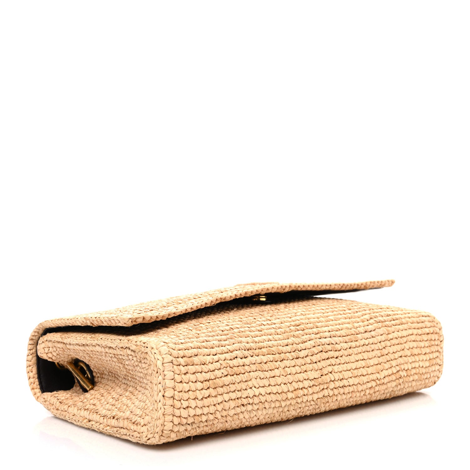 Saint Laurent Raffia Medium Monogram Kate Satchel Natural 4 of 10