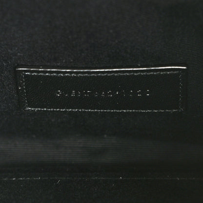 Saint Laurent Grain De Poudre Matelasse Chevron Monogram Envelope Clutch Blanc Vintage 7 of 11