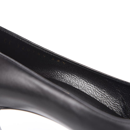 Saint Laurent Calfskin Bi-Color Cap Toe 105 Pumps 38.5 Black Porcellana 11 of 12