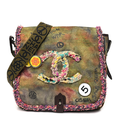 Chanel Washed Toile Graffiti On The Pavements Messenger Khaki Multicolor 1 of 12