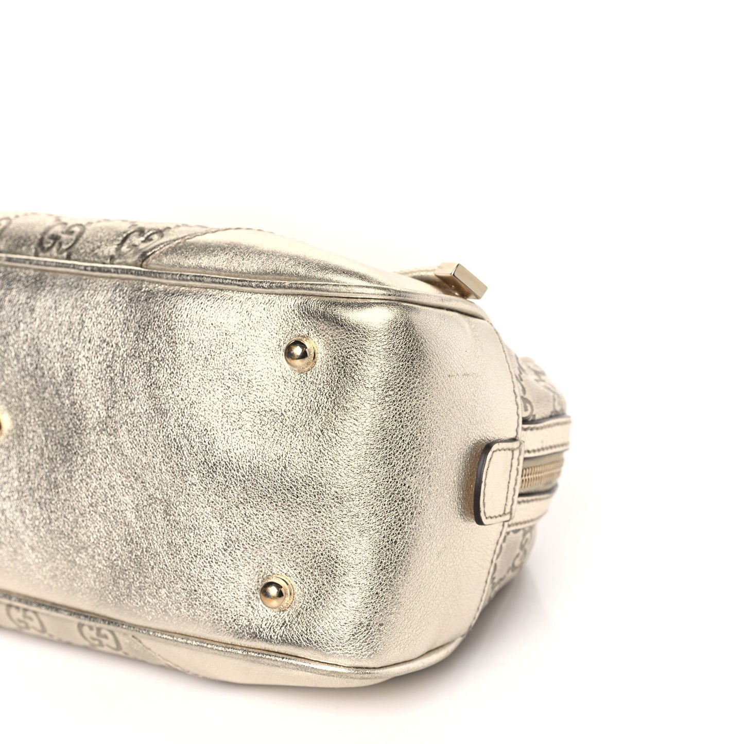 Guccissima Small Capri Satchel Metallic Gold