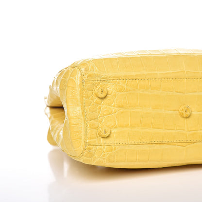Nancy Gonzalez Crocodile Mini Double Zip Satchel Yellow 10 of 11