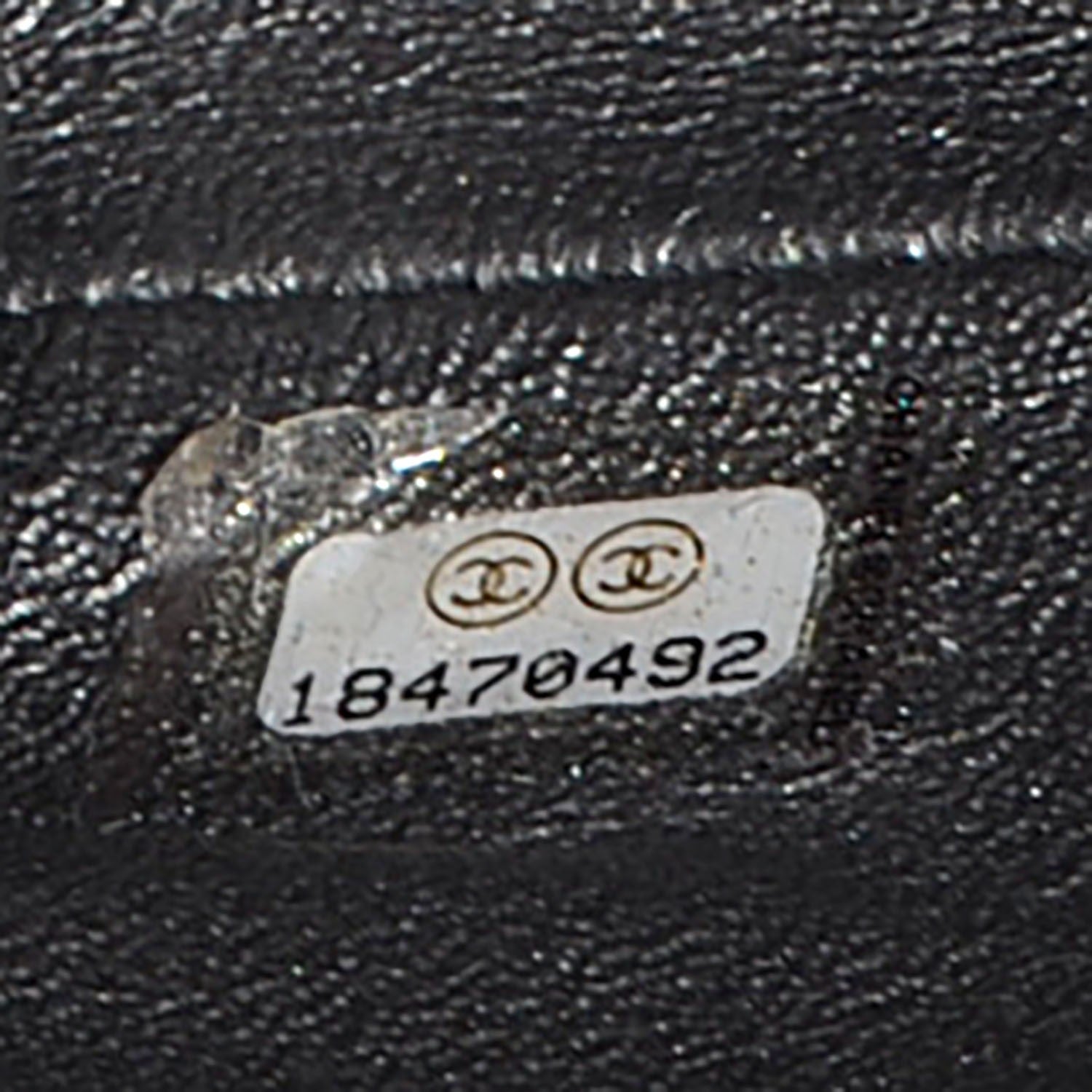 Chanel Metallic Lambskin Quilted Clutch With Chain Flap Dark Grey 8 of 8