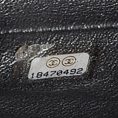 Chanel Metallic Lambskin Quilted Clutch With Chain Flap Dark Grey 8 of 8