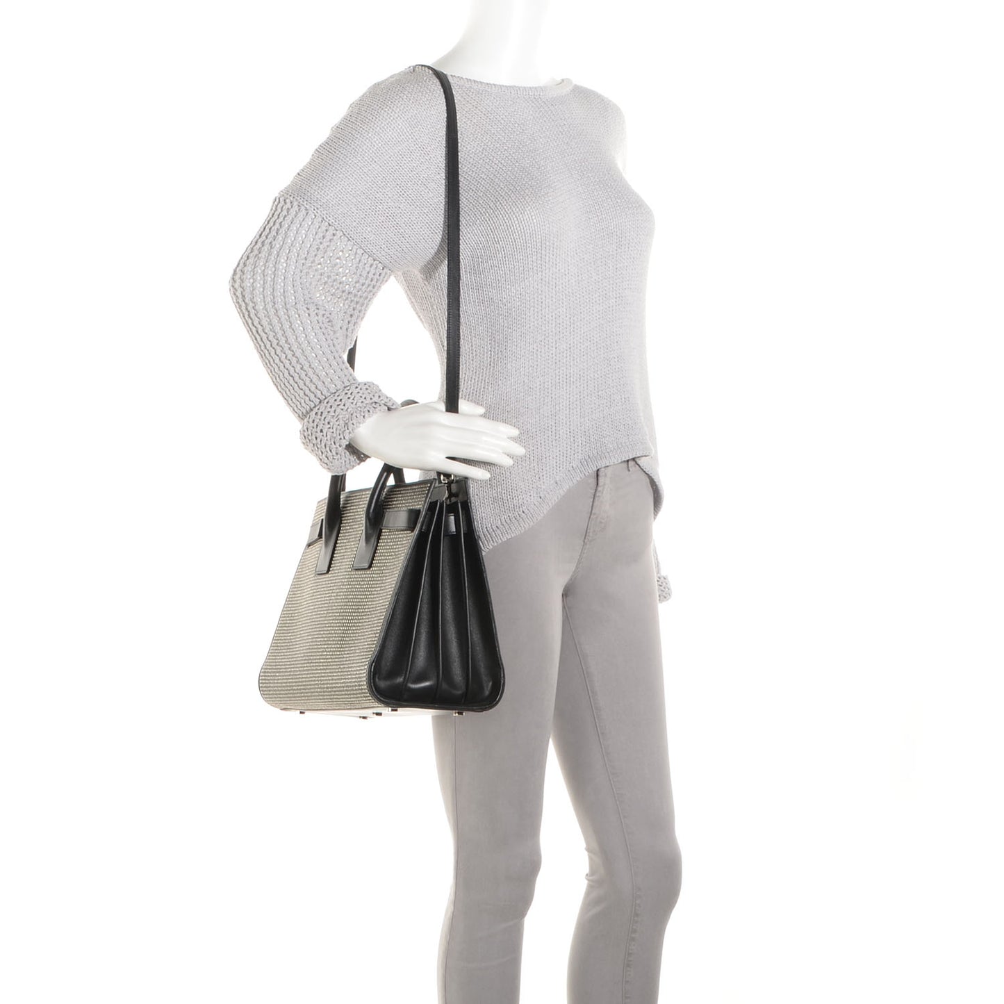 Calfskin Studded Small Sac De Jour Black