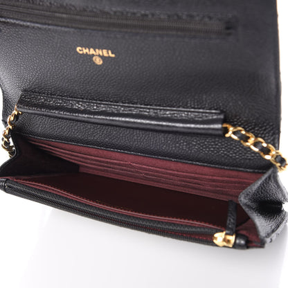 Chanel Caviar Quilted Wallet On Chain WOC Black 5 of 9