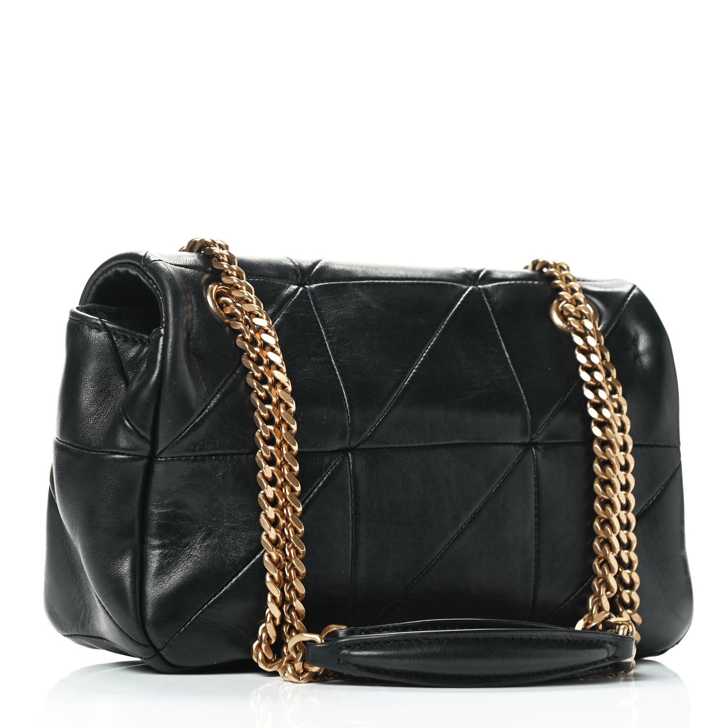 Lambskin Patchwork Monogram Small Jamie Black