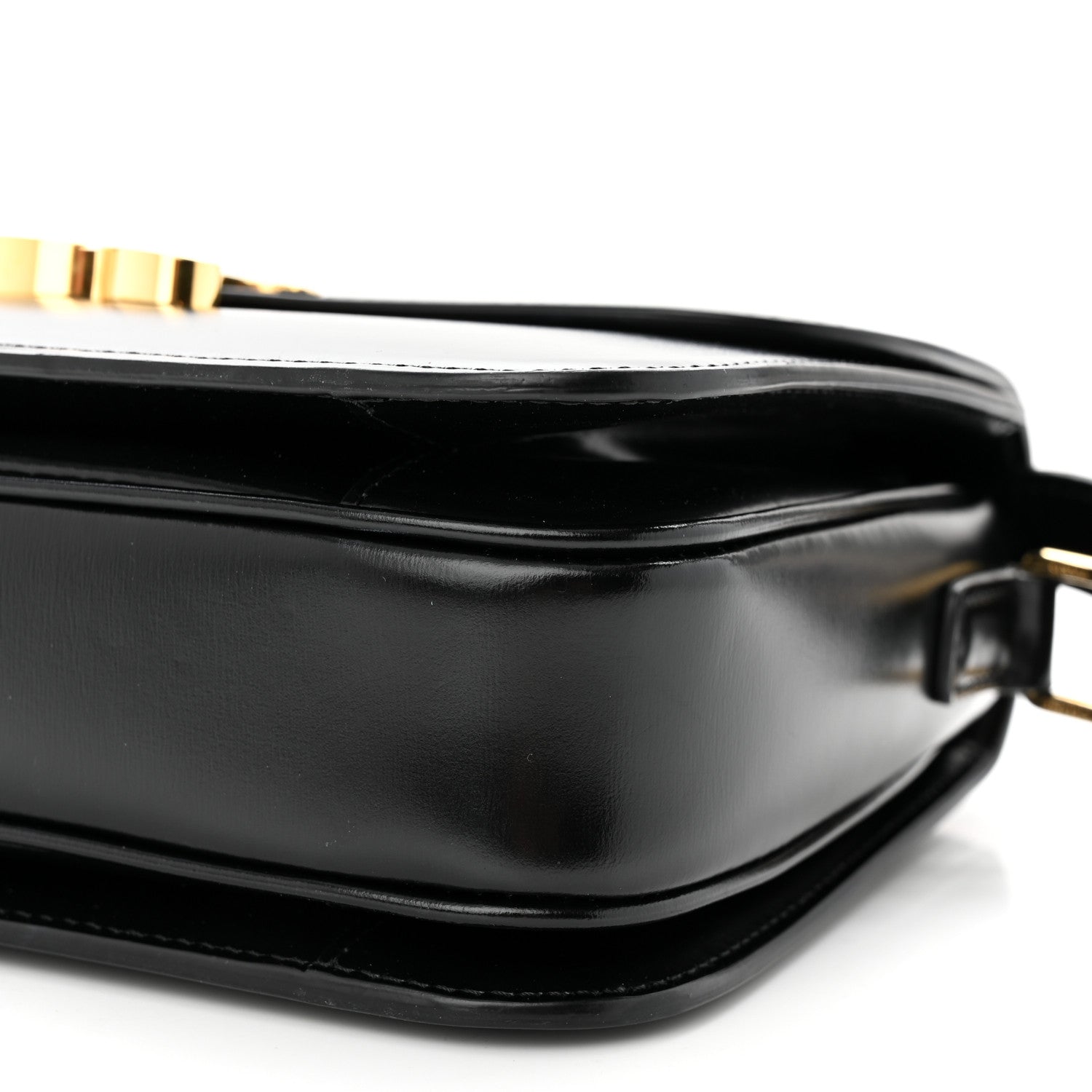 Celine Shiny Calfskin Medium Triomphe Black 11 of 12