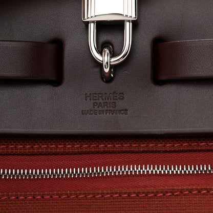 Hermes Criss Viking Vache Hunter Herbag Zip Retourne 31 PM Ecru Mauve Bleu Billard Rouge Sellier 8 of 12