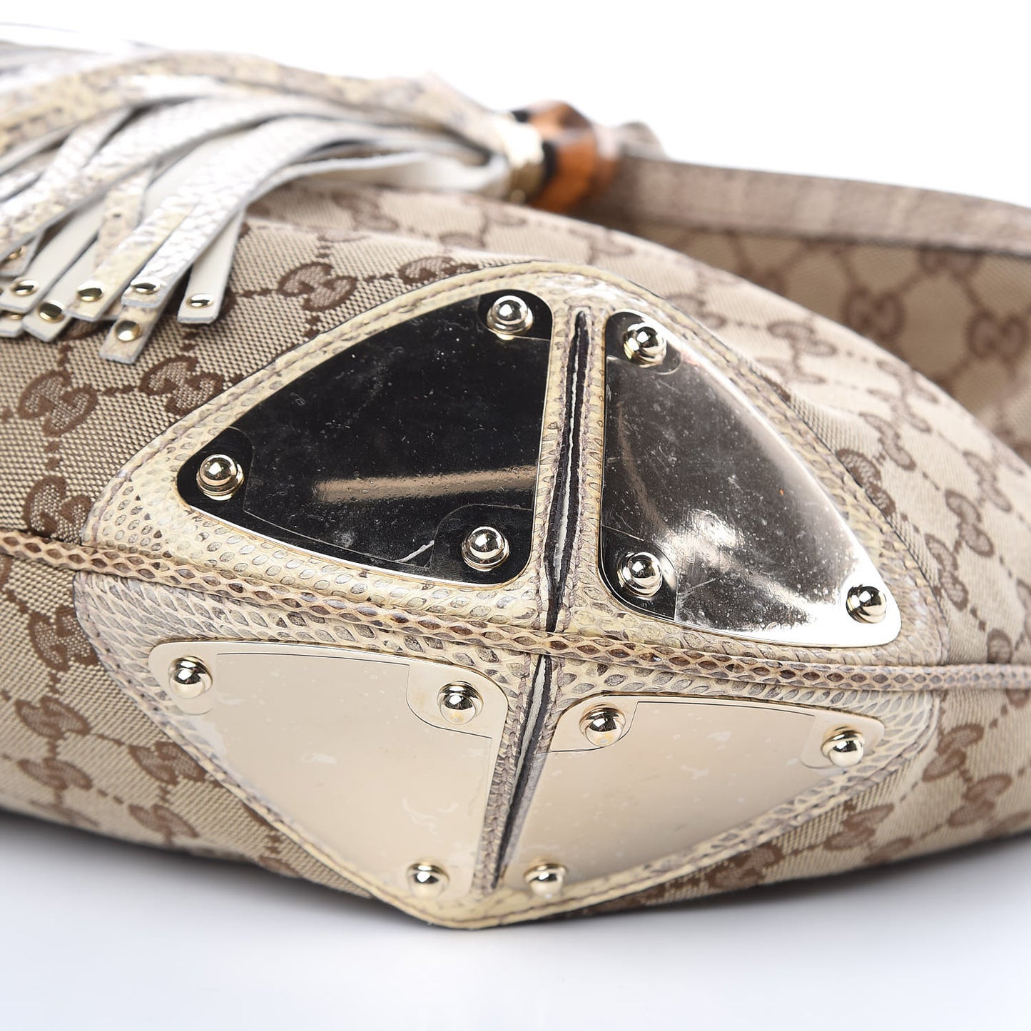 Monogram Large Crest Patchwork Embroidered Indy Top Handle Bag