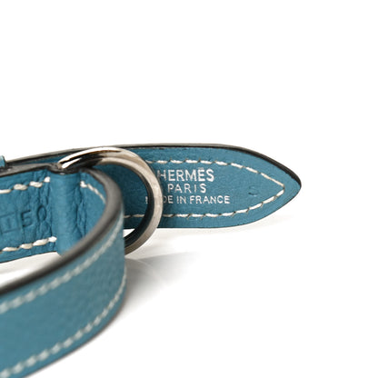 Hermes Taurillon Clemence Kelly Dog Leash and Collar Blue Jean 4 of 6