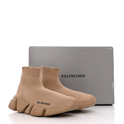 Balenciaga Technical 3D Recycled Knit Womens Speed 2.0 Sneakers 37 Monocolor Beige 9 of 9