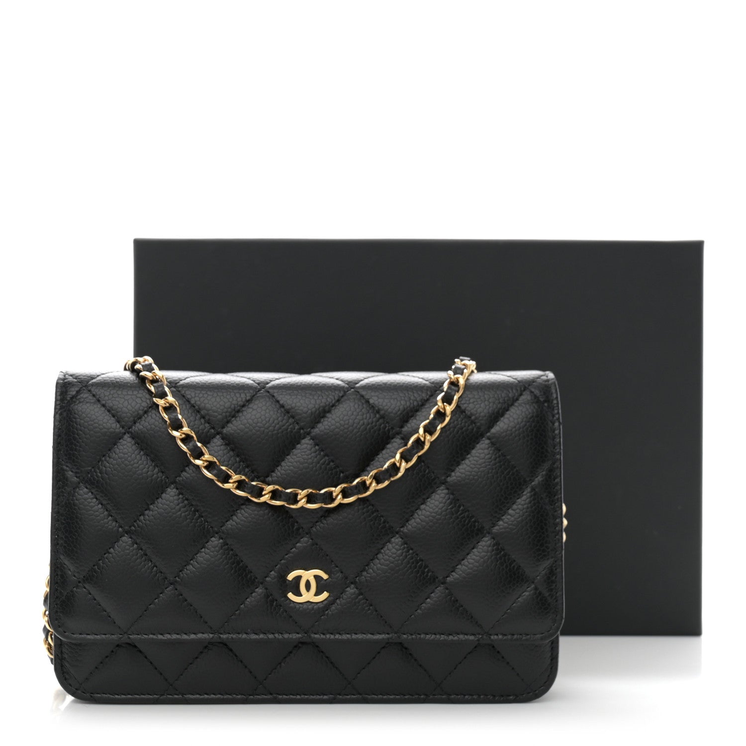 Chanel Caviar Quilted Wallet on Chain WOC Black 12 of 12