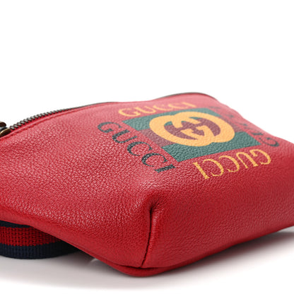 Gucci Grained Calfskin Small Logo Belt Bag Hibiscus Red 8 of 9