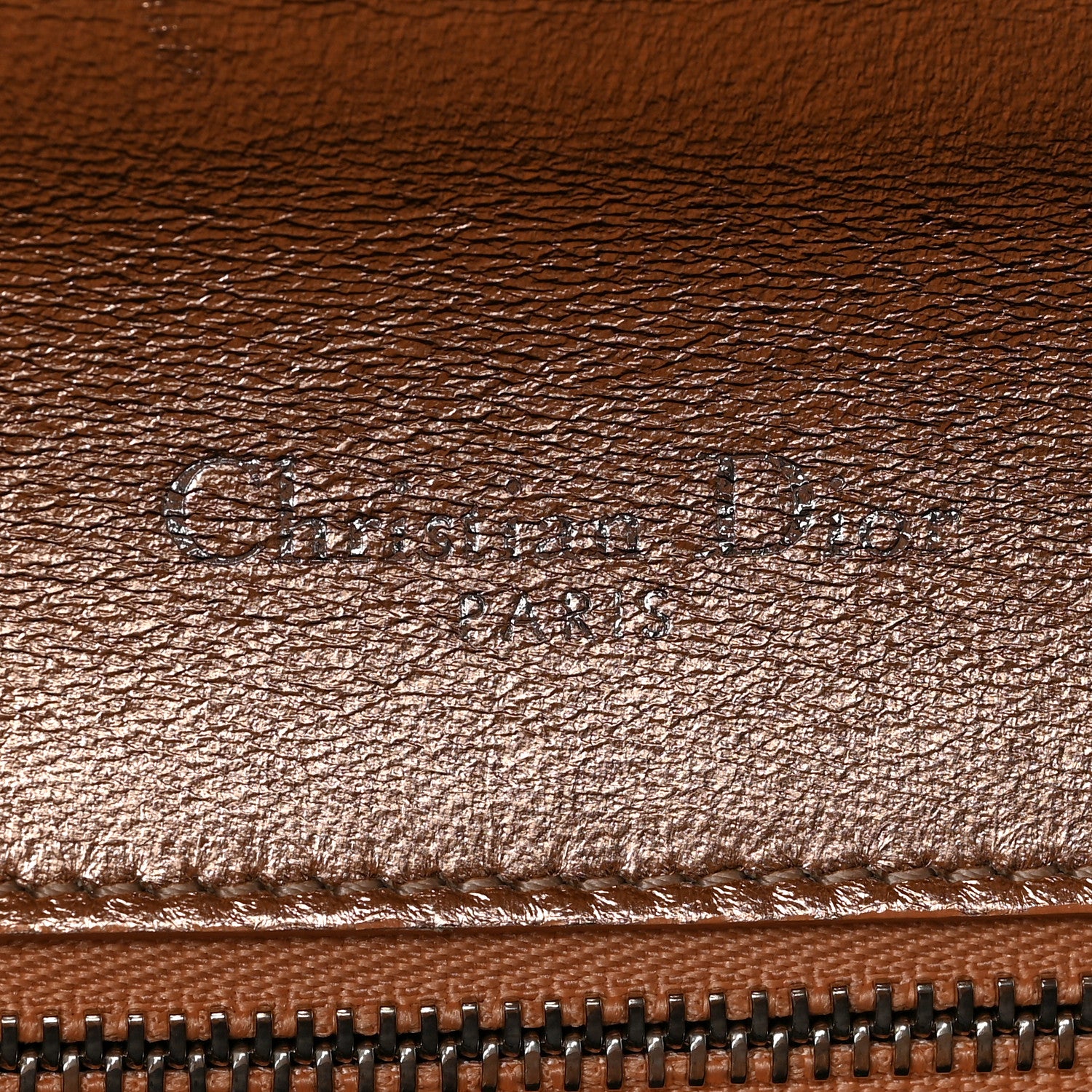 Christian Dior Metallic Ceramic Effect Deerskin Medium Diorama Flap Bag Gold 6 of 9