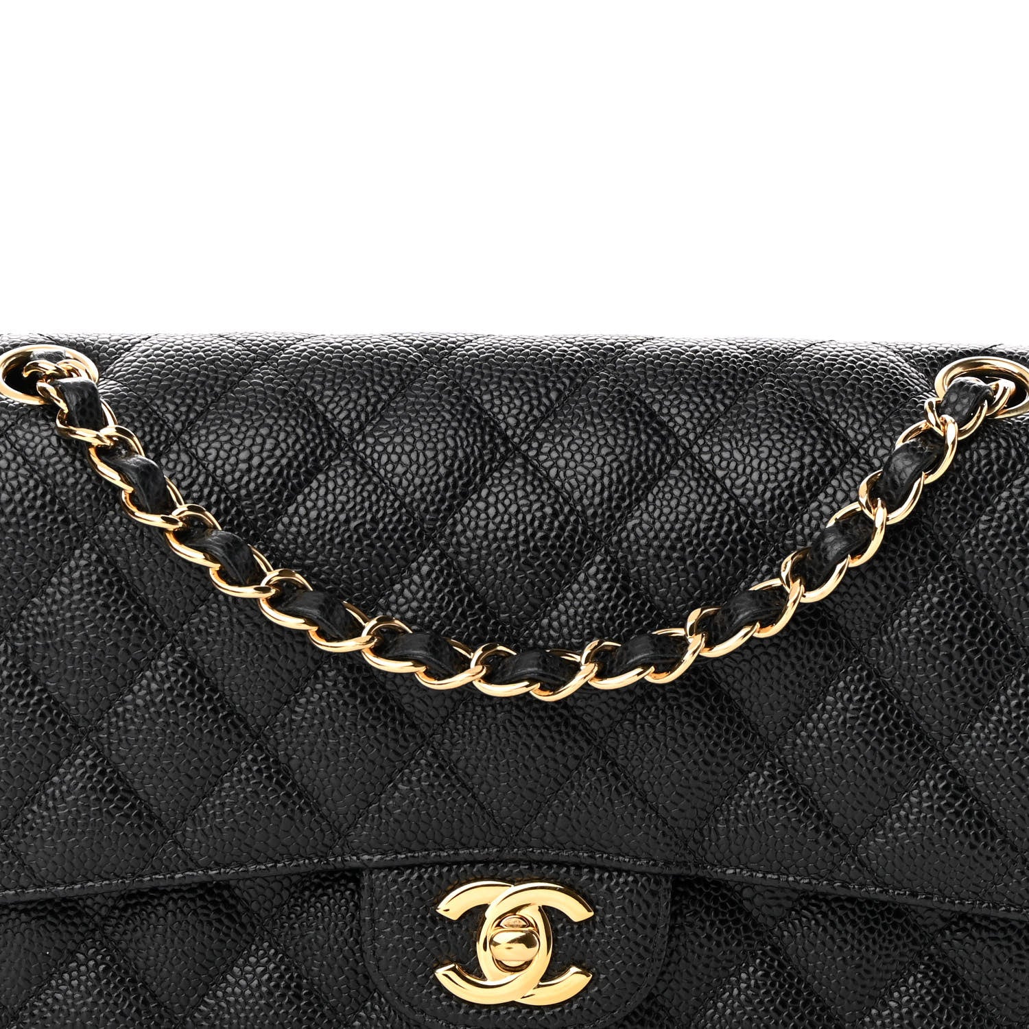 Chanel Caviar Quilted Medium Double Flap Black 9 of 11