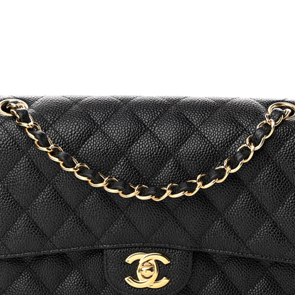 Chanel Caviar Quilted Medium Double Flap Black 9 of 11