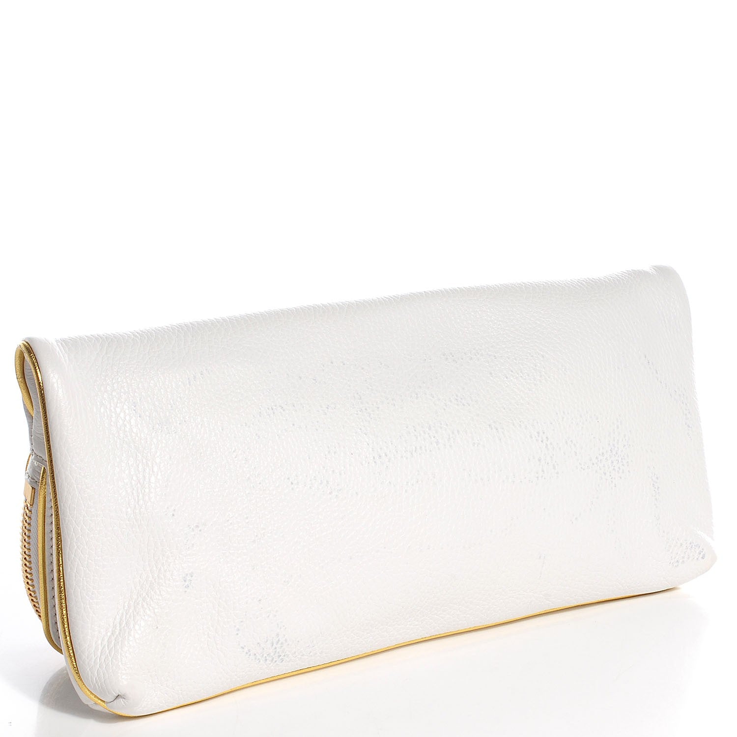 Alexander McQueen Grainy Calfskin Padlock Skull Clutch White 3 of 7