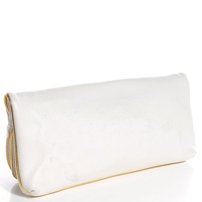 Alexander McQueen Grainy Calfskin Padlock Skull Clutch White 3 of 7