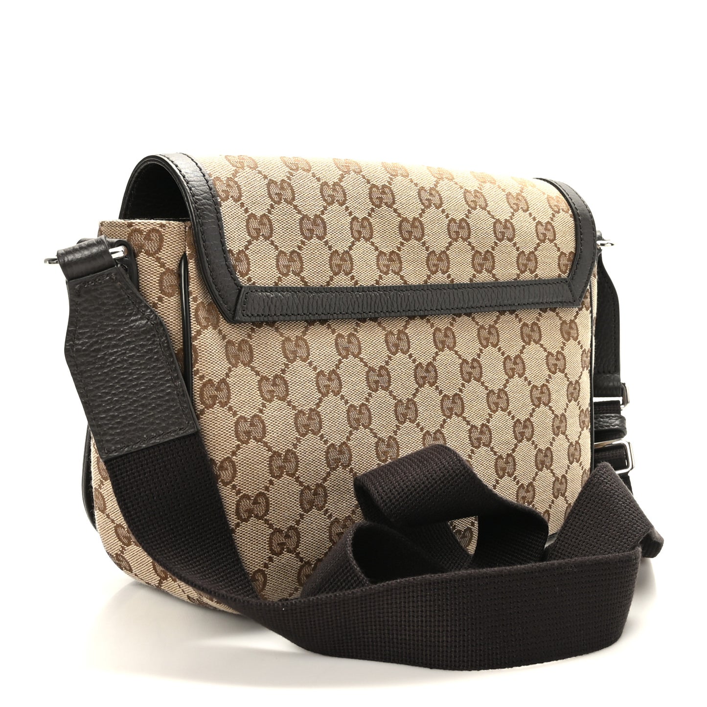 Monogram Flap Messenger Bag Beige Dark Brown