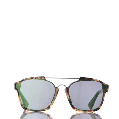 Christian Dior Abstract Square Mirrored Sunglasses Spotted Havana Green 2 of 7