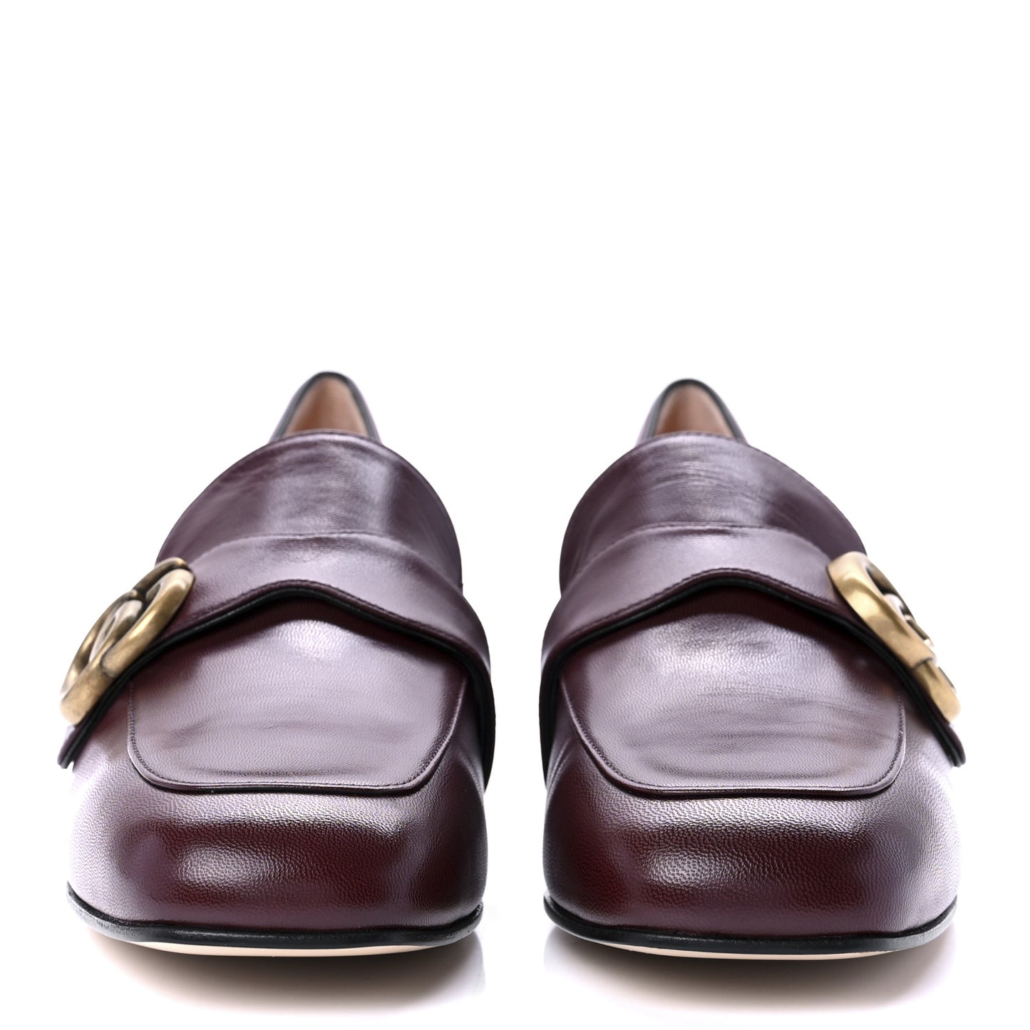 Malaga Kid Womens GG Marmont Loafers 38 Vintage Bordeaux