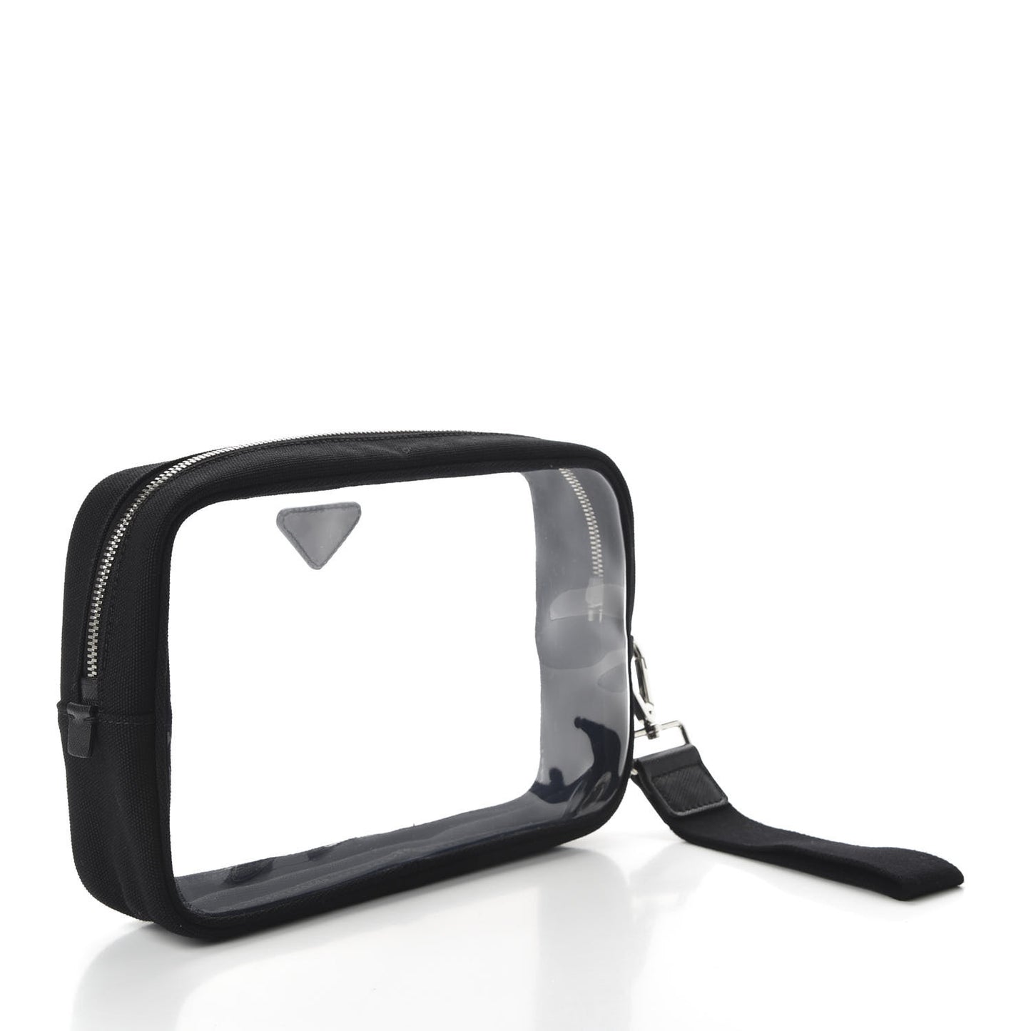 Canvas Plexiglass Wristlet Black