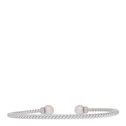 David Yurman 18K White Gold Pearl 9mm Solari Bracelet 2 of 5