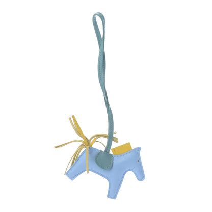 Hermes Milo Lambskin Grigri Rodeo Horse Bag Charm PM Celeste Jaune de Naples Vert Verone 1 of 4
