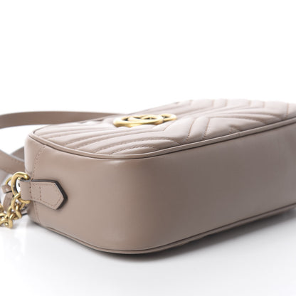Gucci Calfskin Matelasse Small GG Marmont Chain Shoulder Bag Porcelain Rose 6 of 7