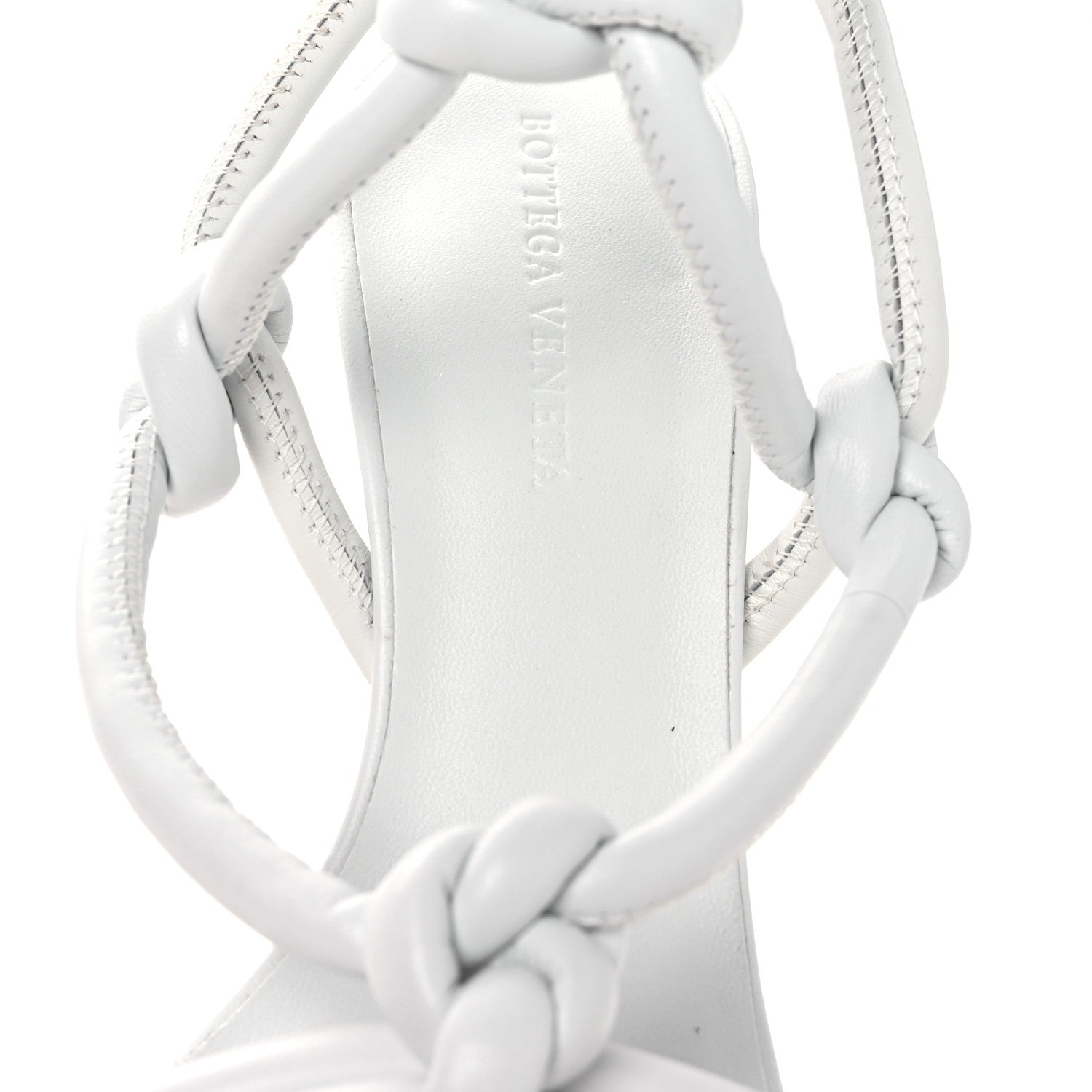 Bottega Veneta Nappa Dream Knotted Sandals 39.5 Optic White 9 of 10