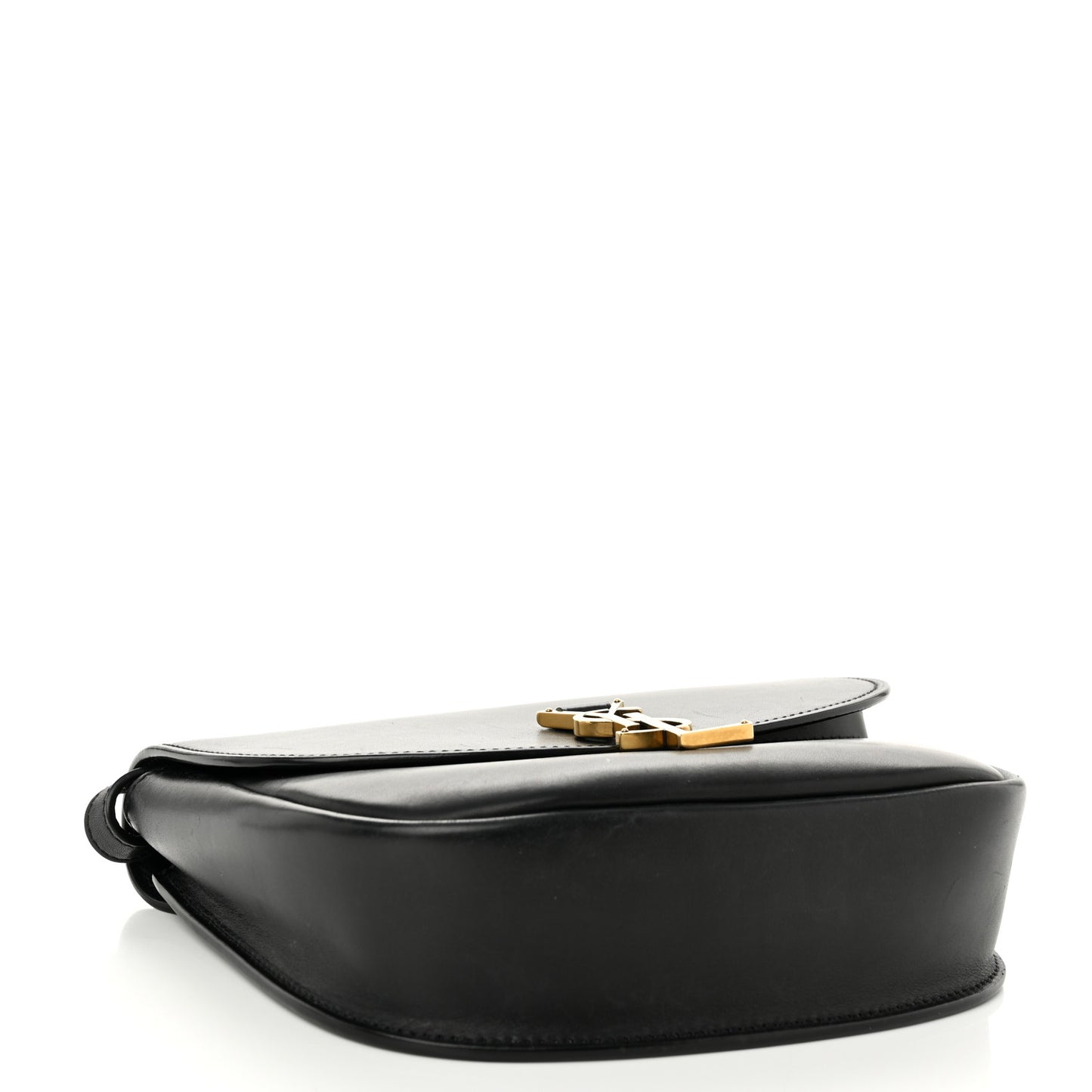 Smooth Calfskin Monogram Medium Kaia Satchel Black