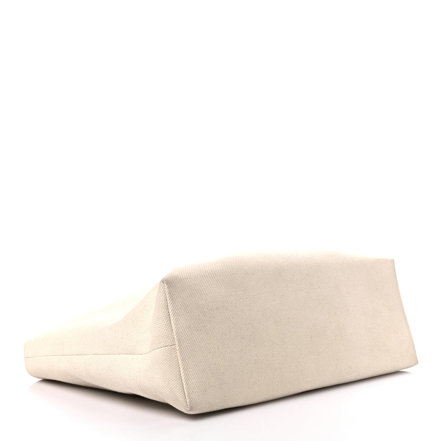 Canvas Calfskin Horizontal Cabas Natural Tan