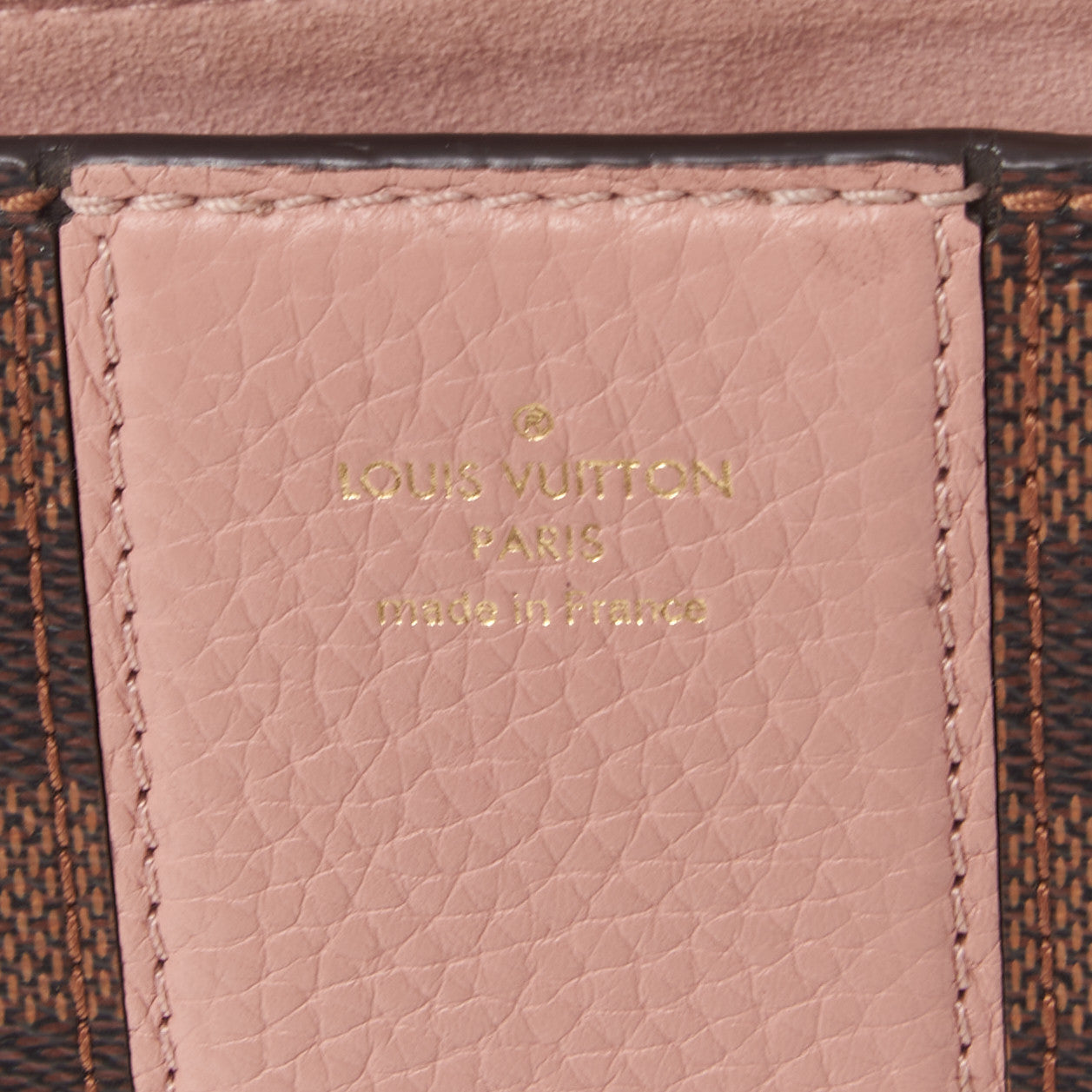 Damier Ebene Cuir Taurillon Wight Magnolia