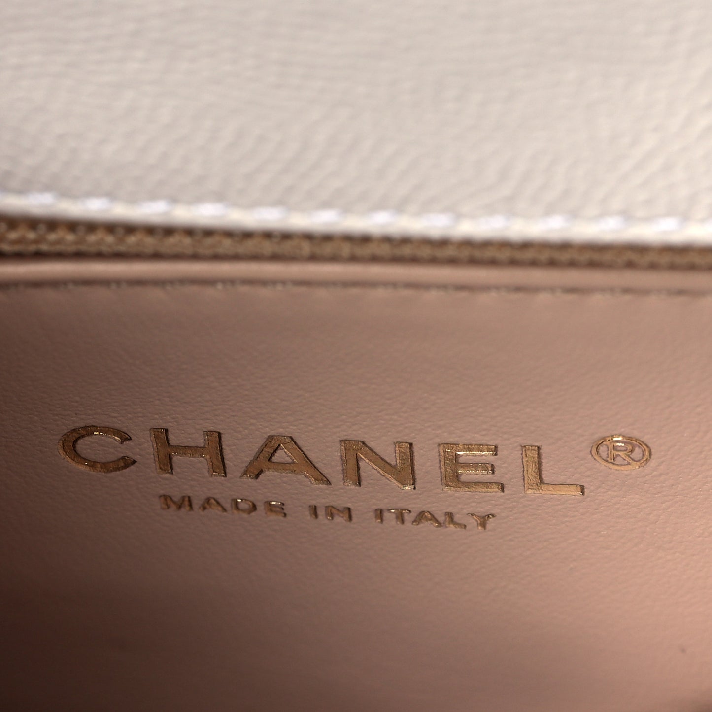 Caviar Quilted Mini Coco Handle Flap White