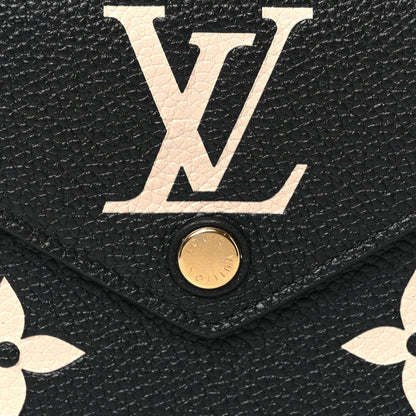 Louis Vuitton Empreinte Monogram Giant Victorine Wallet Black Beige 7 of 8