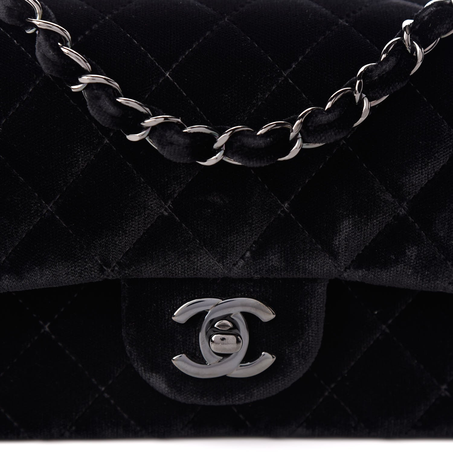 Chanel Velvet Quilted Mini Rectangular Flap So Black 8 of 10