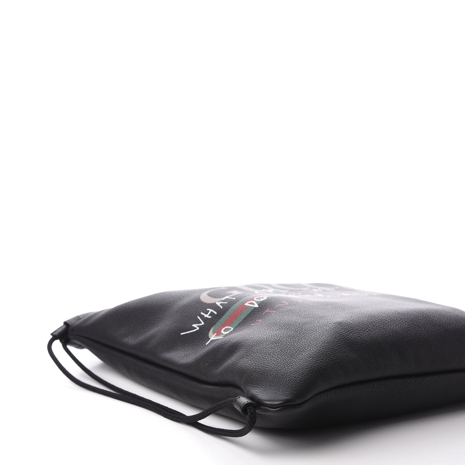 Gucci Calfskin Coco Capitan Logo Drawstring Backpack Black 5 of 9