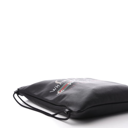Gucci Calfskin Coco Capitan Logo Drawstring Backpack Black 5 of 9