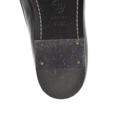 Chanel Calfskin Pearl CC Mocassin Loafers 40.5 Black 12 of 17