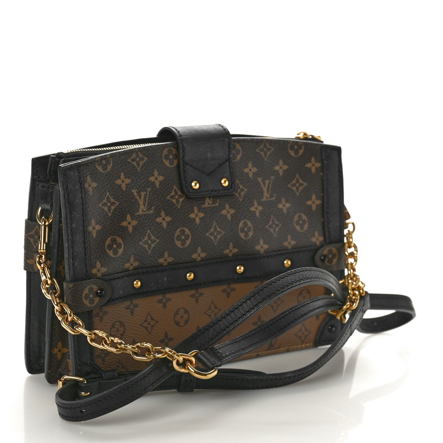 Reverse Monogram Trunk Clutch