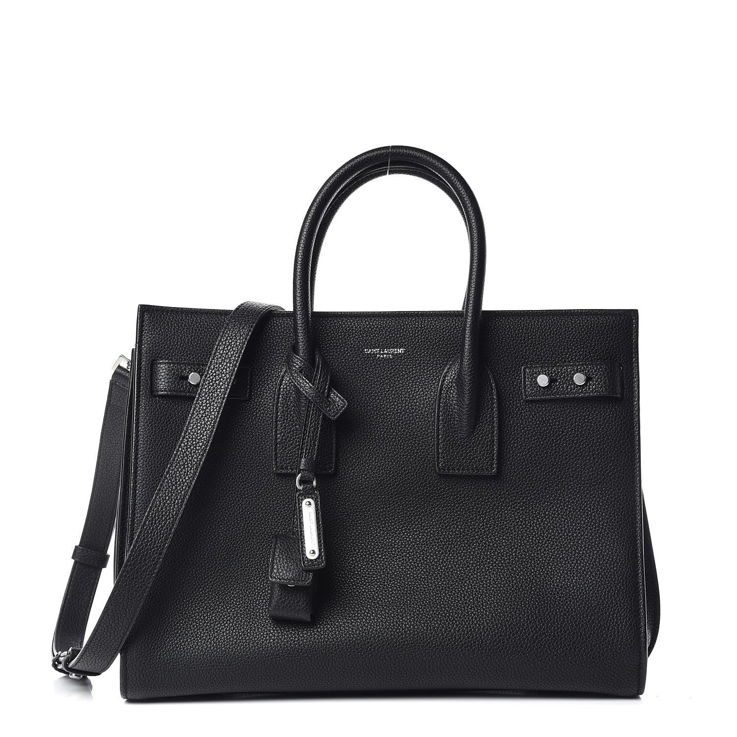 Saint Laurent Grained Calfskin Small Supple Sac De Jour Black 1 of 9