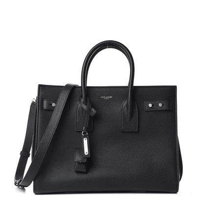 Saint Laurent Grained Calfskin Small Supple Sac De Jour Black 1 of 9
