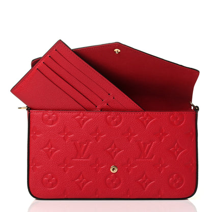 Louis Vuitton Empreinte Pochette Felicie Chain Wallet Scarlet 5 of 9