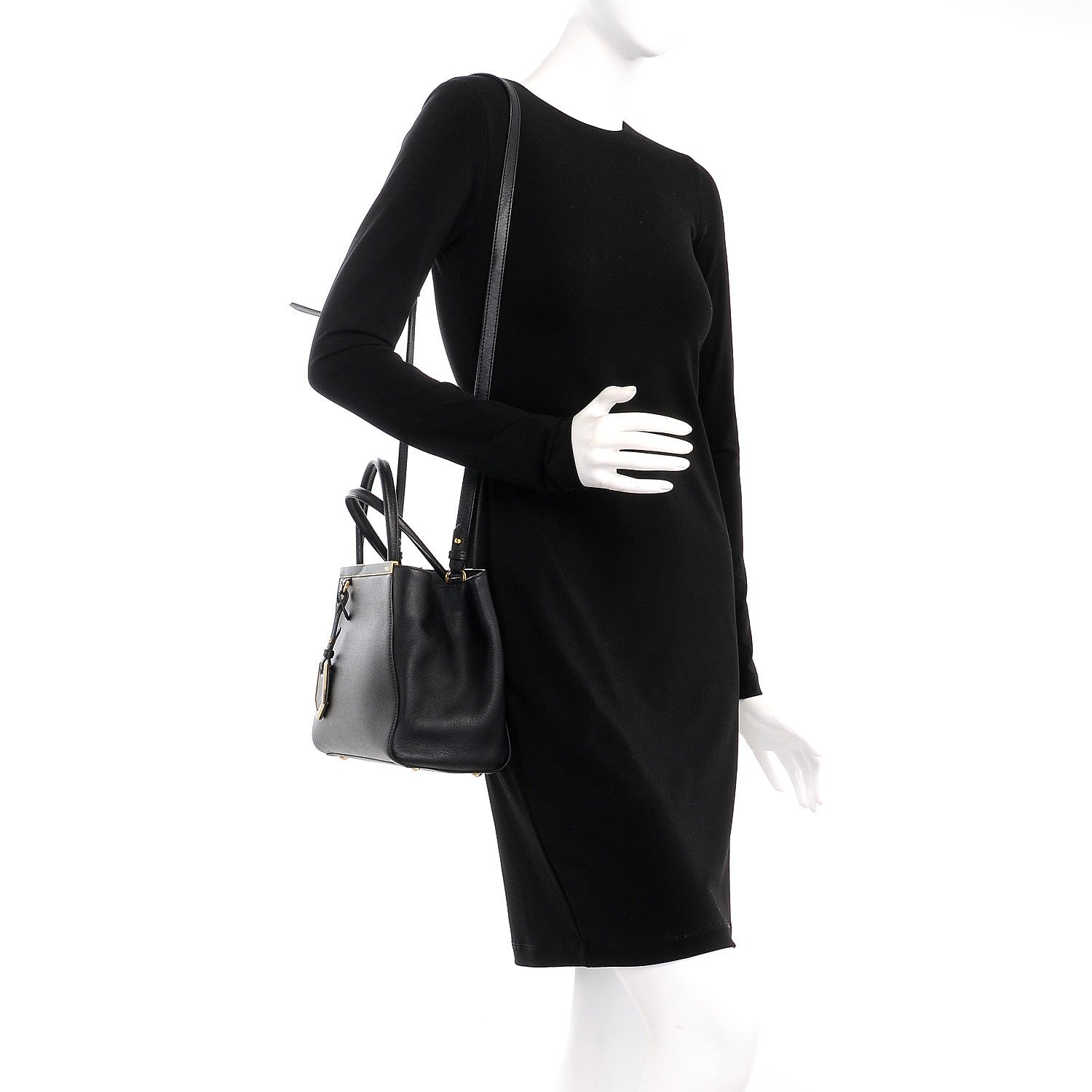 Fendi Vitello Elite Petite 2Jours Tote Black 2 of 8